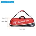 thumbnail image 2 of Uxcell 3 Racquet Waterproof Tennis Badminton Racket Bag Carrying Bag with Shoulder Strap, Red, 2 of 8