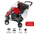 thumbnail image 4 of Stroller Rain Cover, Stroller Rain Cover Universal, for Clear Shield Accessories Side by Side Pushchair Waterproof Dust Proof Cover Pram Accessories for Outdoor Travel(82*94*89cm）, 4 of 8