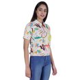 thumbnail image 3 of Moomaya Printed Short Top For Women Summer Casual Zip Collar Tee T-Shirts, 3 of 8