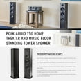 Polk Audio T30 Center Channel Speaker with Polk DSW PRO 440 WI