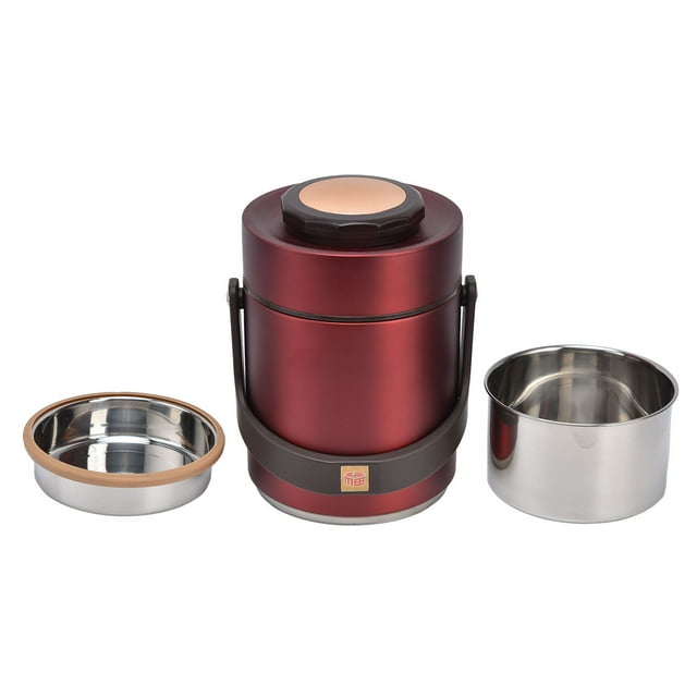 Bocal Alimentaire Isolé sous Vide en Acier Inoxydable, Boîte à Lunch Bento sous Vide Boîte à Lunch Isolée en Acier Inoxydable Durabilité Améliorée