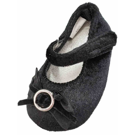 Infant Girls Black Bow Slip On Mary Janes Flats Baby Kids Dress Shoes 1