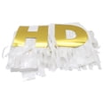 thumbnail image 3 of Celebrate It Happy Birthday Fringe Banner, Gold Lettering with White Fringe Accents, Gold & White, 6.5ft, 12 Pack, 3 of 3