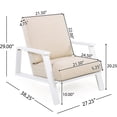 thumbnail image 3 of JERFIT 2-Piece Outdoor Adirondack Chair Set with Beige Cushions, All-Weather Acacia Wood Patio Lounge Chairs for Garden, Poolside, Porch, 3 of 10