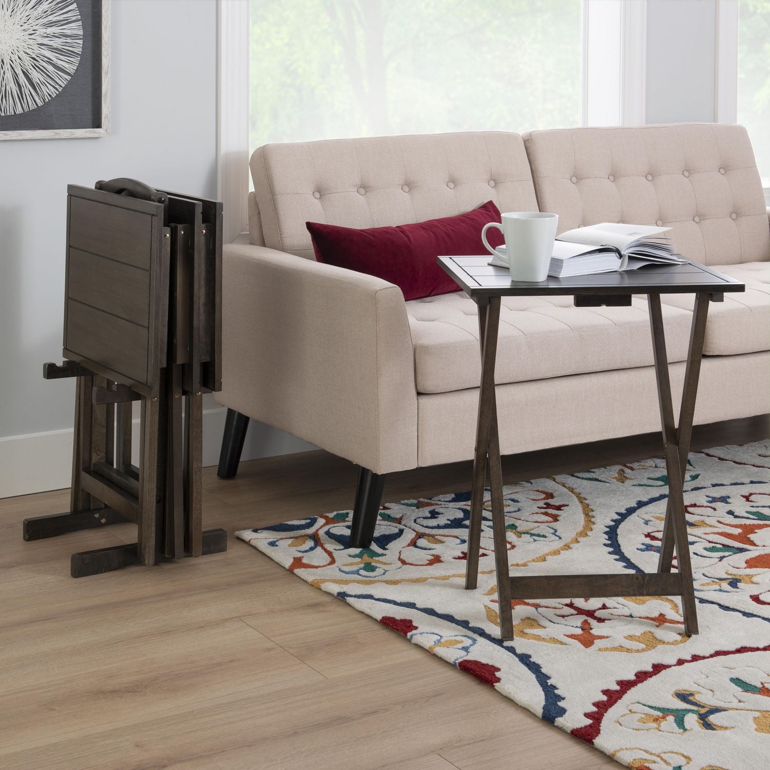 Salazar Tray Tables, Grey