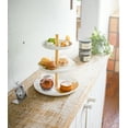 thumbnail image 2 of Yamazaki Home Serving Stand, White, Steel + Wood, Supports 6.6 pounds, Minimal Assembly, 2 of 7
