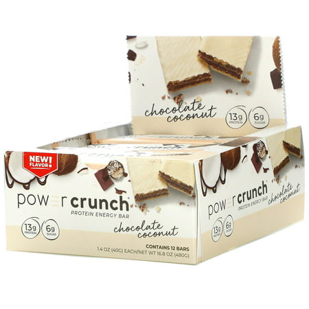 Power Crunch Protein Energy Bar Chocolate Coconut 12 Bars 1.4 oz (40 g) Each BNRG