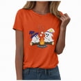 thumbnail image 2 of Towmus Halloween Shirt for Women Adult Plus Size Halloween T-Shirt Women Cute Ghost Print Graphic Embroidered Fall Tees Tops, 2 of 7