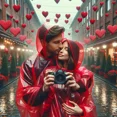 thumbnail image 4 of HAGON PRO Disposable Rain Ponchos for Adults-Red Poncho with Hood-5 Pack, 4 of 8