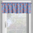 thumbnail image 4 of Ambesonne Folk Art Valance & Curtain, Polka Dots and Flowers, 55"x30", White Violet Blue and Scarlet, 4 of 7