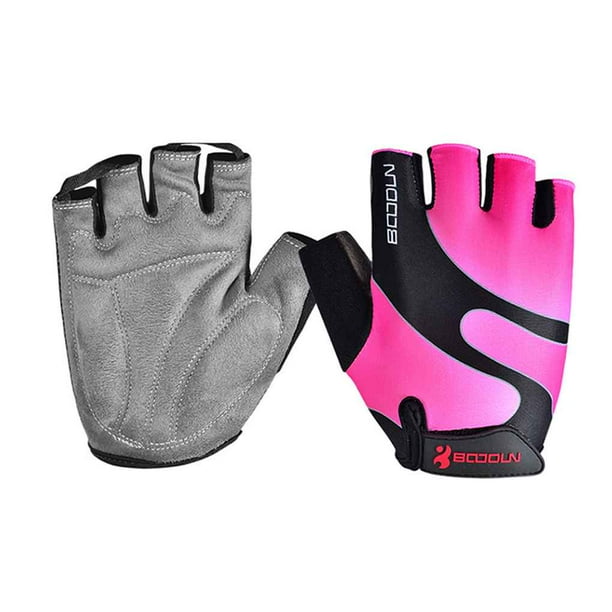 Greeniant Guantes deportivos de marca de medio dedo, guantes de bicicleta Unisex, guantes de esponja para deportes de ciclismo, guantes transpirables para Ciclismo rosado L Greeniant HW4064-11