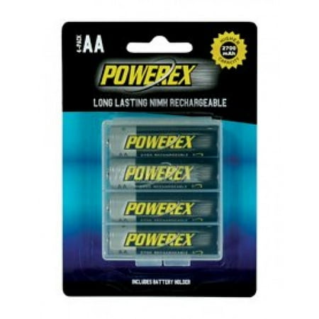 Powerex MHRAA4 Powerex AA 2700mAh 4-Pack Rechargeable Batteries