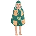 thumbnail image 7 of Happy Orange Cats with Leave Hooded Beach Towel Kids Bath Towels Quick Dry for Pool Swiming 50" x 23.5" Microfiber Soft Bathrobe, 7 of 7