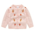 thumbnail image 2 of Winter Baby and Girls Warm Coats Girls Knitted Cardigan Fall And Winter Models Yangqi Baby Cotton Jacket Embroidery Wool Sweater Round Neck Tops Gifts for Children on Clearance!, 2 of 8
