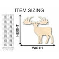 thumbnail image 2 of Unfinished Wood Elk Shape - Animal - Wildlife - Craft - up to 46" DIY 10" / 1/4", 2 of 3