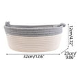 thumbnail image 3 of VALSEEL Woven Cotton Rope Basket Fabric Basket For Organisation And Storage, Small Laundry Basket For Desktop Storage, Living Room Clutter Storage, 3 of 6