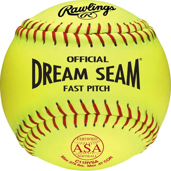 Rawlings ASA NFHS  11 inch Dream Seam High Density Cork Core Sythetic Softballs