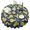 Yellow Lemon Slices, variant on Yellow Lemon Fruit Sunflowers White Pattern Round Tablecloth 60"x60",Wrinkle Wipeable Table Cloth for Kitchen Dining Room Picnic Patio Party