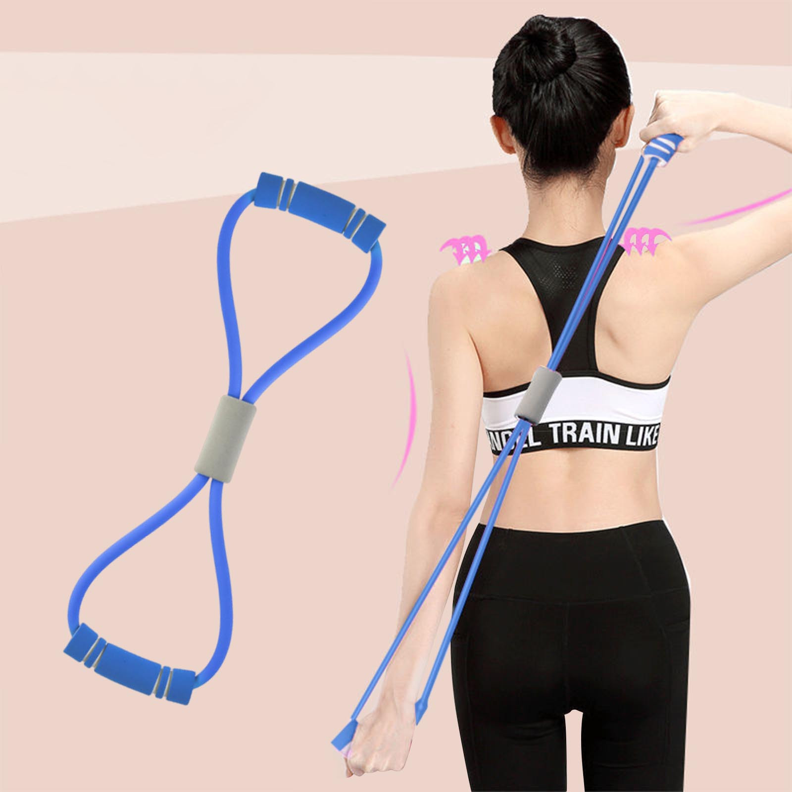 KCGYNP Resistance Bands Elastic Fitness Strap,Body Stretching Yoga Training,Posture Corrector,Portable Home Gym Equipment