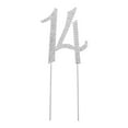 thumbnail image 4 of LOLIPPYY 14th Birthday Cake Topper: Silver Rhinestone Number 14 Cake Topper - Elegant Cupcake Sign Decorating For Birthday Party Wedding Anniversary, 4 of 7