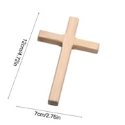 Naittoop Easter Wooden Crosses, Cross Hand Held Prayer Crosses Wooden Home Decor for Easter Weddings Party Meditation Christmas Gift Decoration(No Hole)