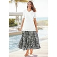 thumbnail image 4 of Woman Within Plus Size Pull-On Elastic Waist Crinkle Printed Skirt, 4 of 4