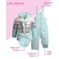 thumbnail image 4 of Pink Platinum Girls Snowsuit Set - Insulated Ski Jacket and Snow Pants Overall Bibs for Girls 2 Piece, 4 of 7