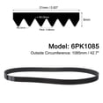 thumbnail image 2 of 6PK1085 V-Ribbed Belt 6 Ribs 1085mm Length x 21mm Width x 5mm Height, EPDM Micro V Serpentine Belt, 2 of 5