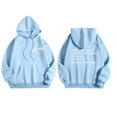 thumbnail image 3 of Vedolay Fall Tops Women's Oversized Sweatshirts Long Sleeve Shirts Pullover Crewneck Sweatshirts,Light Blue S, 3 of 4