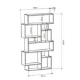 thumbnail image 7 of Ada Home Decor Furniture Multiple Tier Open Shelf Anthracite Berkshire Modern Bookcase, 7 of 7