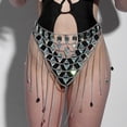 thumbnail image 3 of Cadena corporal con diamantes de imitación para cintura, vientre, falda, sujetador, top, joyería para festivales para mujer, 3 of 5
