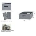 Better Homes & Gardens HalfSize Fabric Storage Bin, Gray