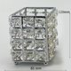 thumbnail image 1 of Makeup Brush Holders Pen Holder Handcrafted Crystal Pencil Pen Collection Cosmetic Storage for Vanity Desk Organizer Square Silver, 1 of 5