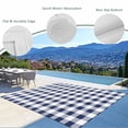 thumbnail image 6 of Outdoor Rug 3x5 ft Navy Blue White Plaid Waterproof Outdoor Patio Rug Mat Non Slip Outside Area Rugs Carpet for RV,Camping,Porch,Deck,Pool,Balconybackyard,Rustic Vintage Checkered, 6 of 9