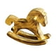 thumbnail image 4 of Caballo mecedor de madera para decoración de mesa, arte, mobiliario, artesanía, centro de mesa, adorno Amarillo, 4 of 9