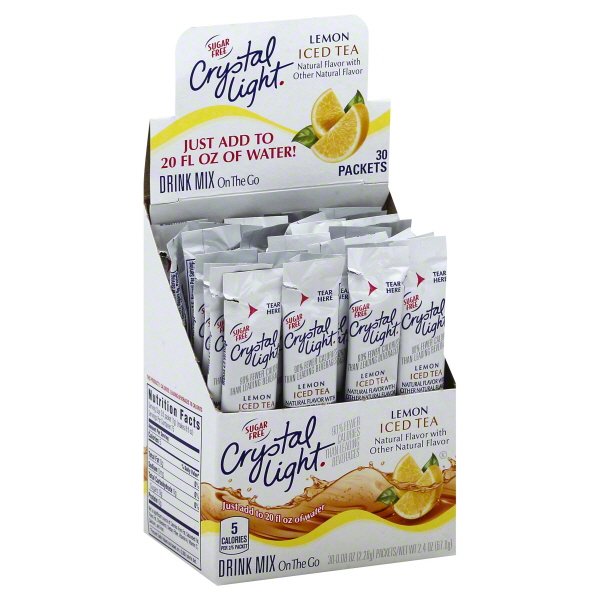 Crystal Light On the Go Iced Tea .16oz Packets 30/Box 00757 Walmart