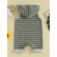 thumbnail image 4 of vera natura Baby Boy Hooded Jumpsuits Summer Sleeveless Striped Print Pocket Jumpsuits, 4 of 8