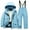 Light Blue, variant on Children's Ski Suit Multi Pocket Jacket And Pants Winter Windbroof Snowboarding Unisex Kid Winter Warm Snow Suits Girls Outfits Set 8 Years-10 Years