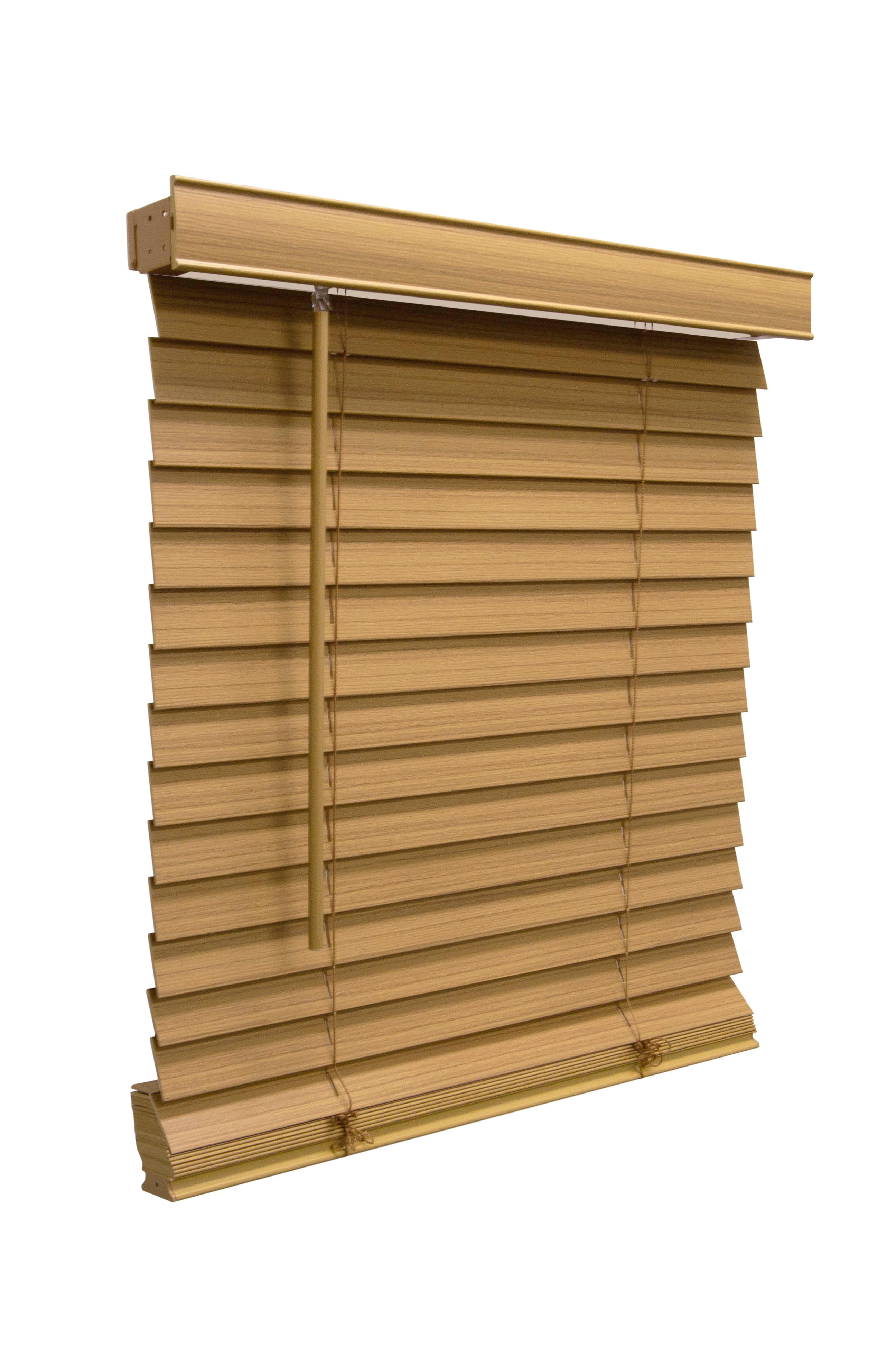 Better Homes and Garden 2" Faux Wood Cordless Window Blind, Oak, 34" W x 64" L
