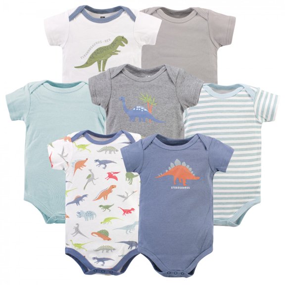 Hudson Baby Infant Boy Cotton Bodysuits, Stegosaurus, 0-3 Months