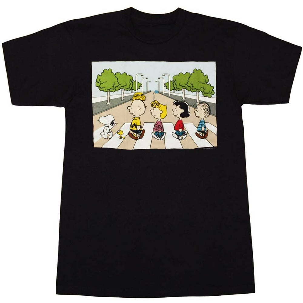 Hybrid Apparel - Peanuts Gang Snoopy Abbey Road T-Shirt - Walmart.com 