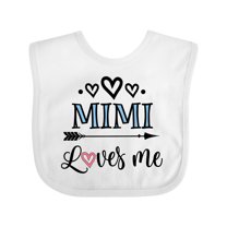 Inktastic Mimi Grandma Loves Me Girls Baby Bib