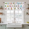thumbnail image 2 of Colorful Alphabet Tier Curtains, Cartoon Animal Color Block Art Light Filtering Kitchen Curtains, 2Pcs Rod Pocket Half Window Treatments Panels for Sink Cafe Cabinet Camper 27.5x24 Inches, 2 of 9