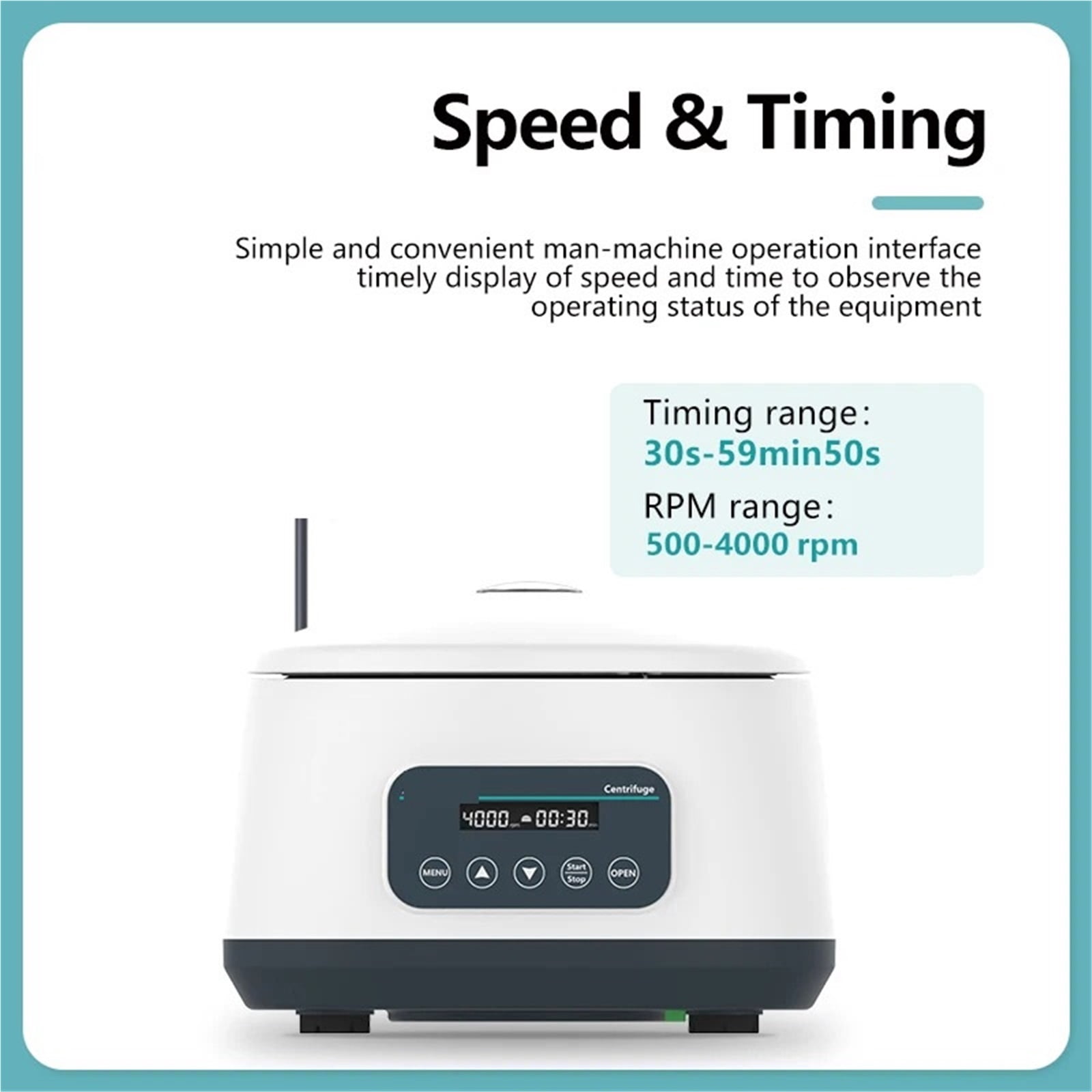 Centrifuge Laboratory Digital Prp Centrifuge Machine For 2/5/10ml Tube And 15ml Centrifuge Tube 500-4000rpm ,High Lab Quality Material