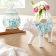 thumbnail image 3 of The Pioneer Woman Agatha Stoneware Sugar Bowl & Creamer Set, Green, 3 of 8