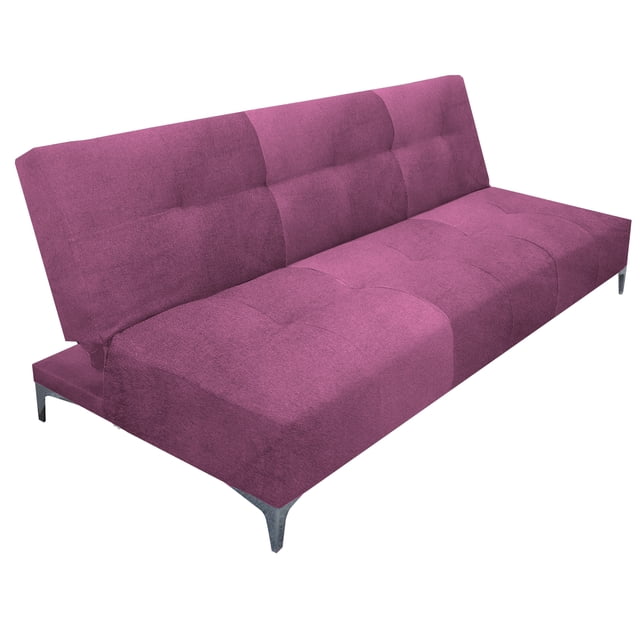 Sofa Cama Reclinable El Bazar Store Vegas Terciopelo Rosa , Futon 3 posiciones, Sala