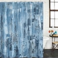 thumbnail image 2 of Blue Abstract Shower Curtain, Waterproof Shower Curtains for Bathroom, Vintage Geometric Gradient Oil Painting Simple Washable Fabric Bathtub Curtain Set Bath Decor with 12 Hooks Standard 72"x72", 2 of 8