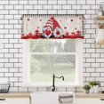 thumbnail image 4 of Valentines Birthday Gifts Window Curtain Kitchen Valance for Living Room Valentines Day Red Love Romantic Gnome Black and White Buffalo Plaid Farmhouse Rod Pocket Curtain Valance 1 Panel 54x18 Inch, 4 of 6