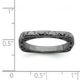 thumbnail image 5 of 925 Sterling Silver Stackable Expressions Polished Black-plated Princess Square Ring Size: 9; for Adults and Teens; for Women and Men, 5 of 5