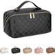 thumbnail image 1 of Large Capacity Travel Cosmetic Bag - Portable Makeup Bags for Women Travel Toiletry Bag Waterproof Leather Checkered Makeup Organizer Bag, Roomy Cosme, 1 of 4